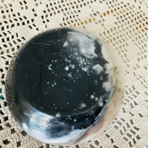 Vintage PorCer Studio Art Pottery Vase Planter Small Signed - Picture 3 of 10